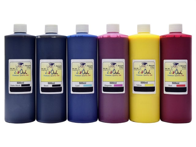 6x500ml ink to refill CANON PFI-105, PFI-106, PFI-206, PFI-304, PFI-306, PFI-704, PFI-706